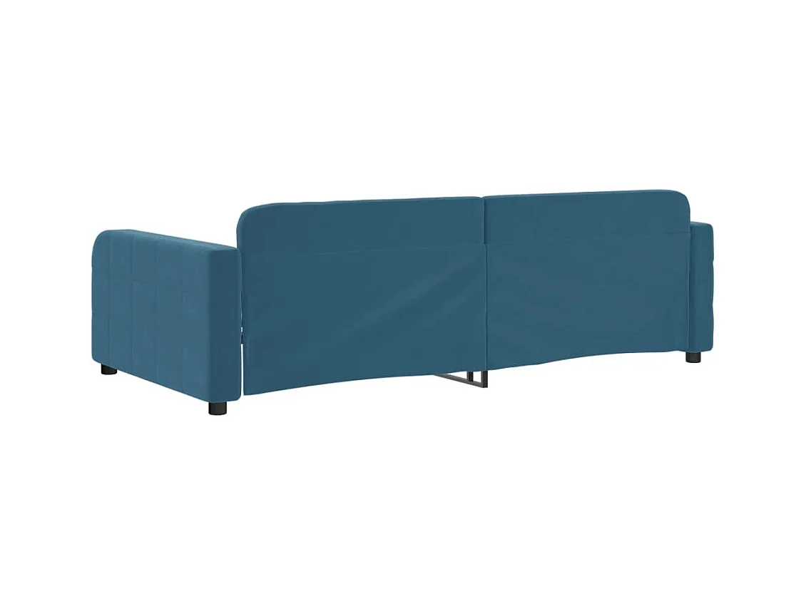 Daybed zonder matras blauw 100x200 cm fluweel