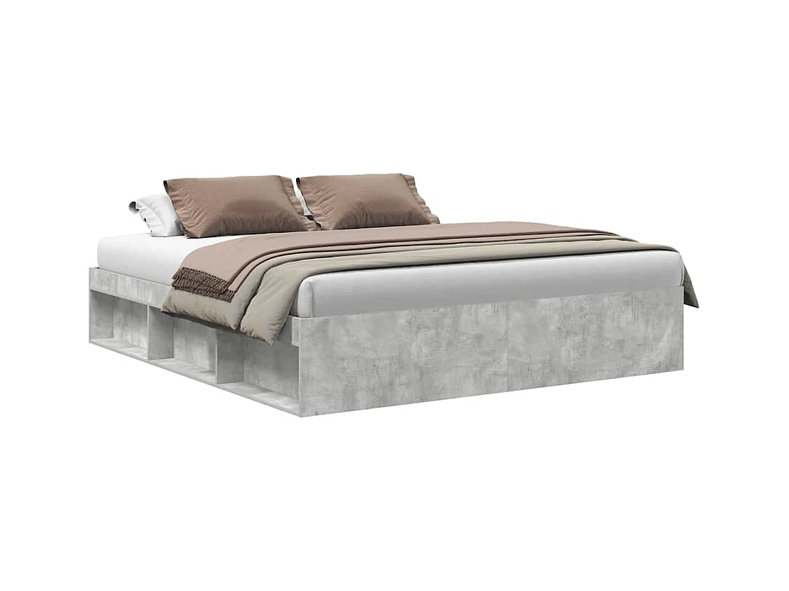 Bedframe zonder matras grijs beton 180x200 cm