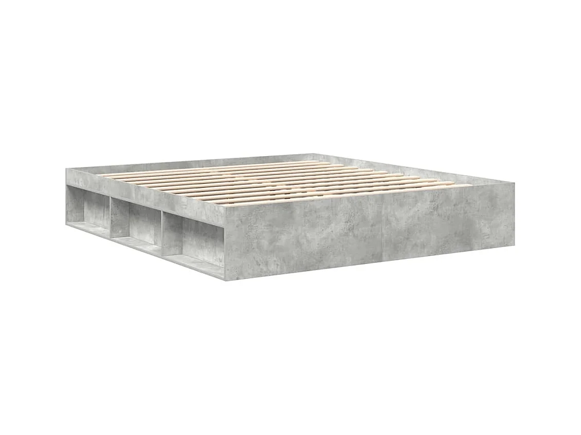 Bedframe zonder matras grijs beton 180x200 cm