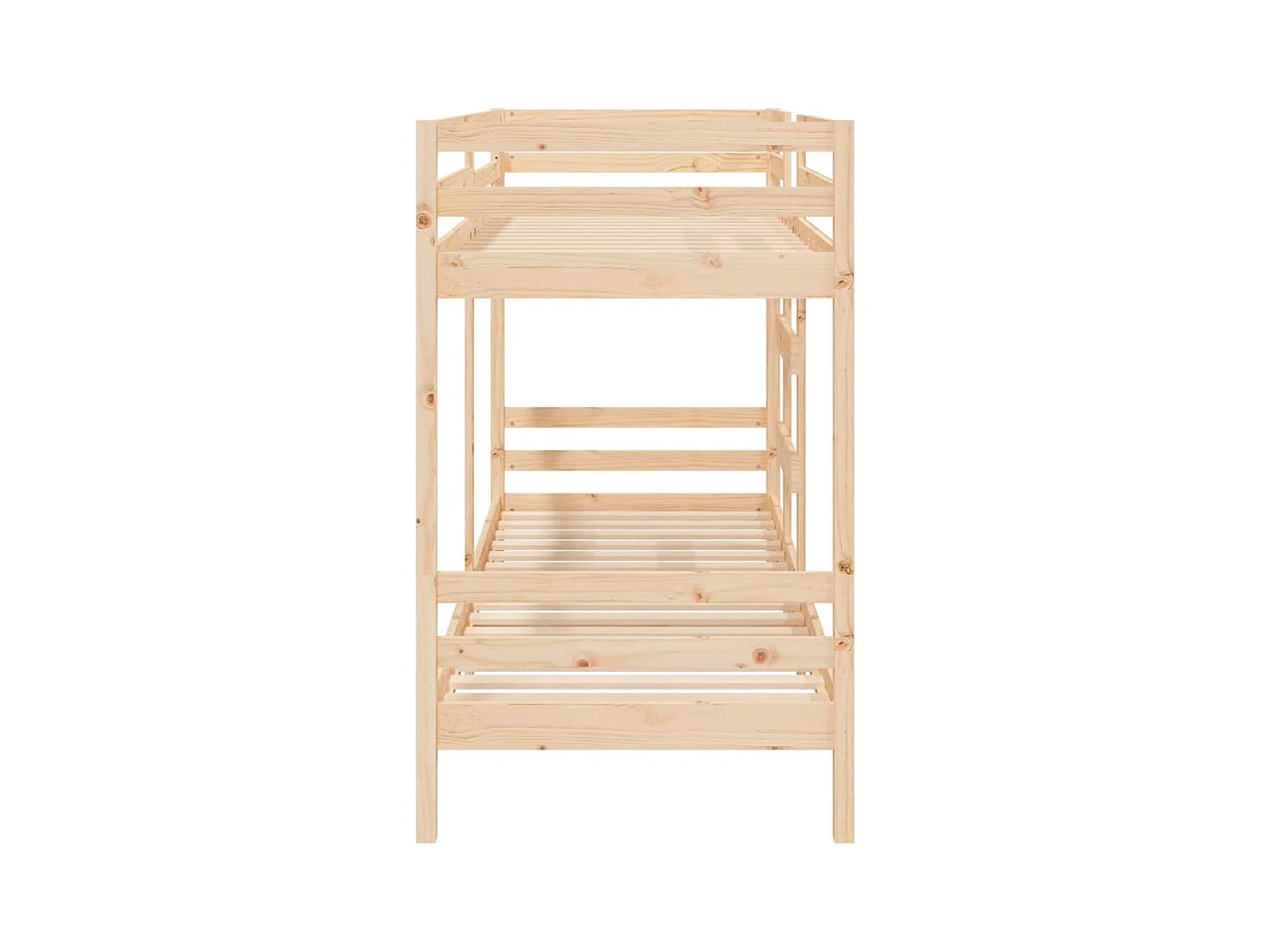 Letto a castello senza materasso 90x200 cm in legno massello di pino