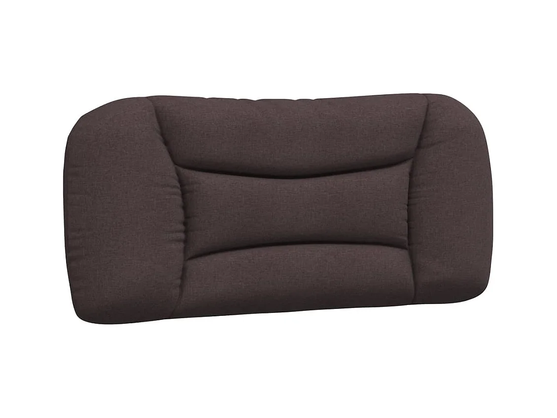 Bed met donkerbruine matras 90x200 cm stof