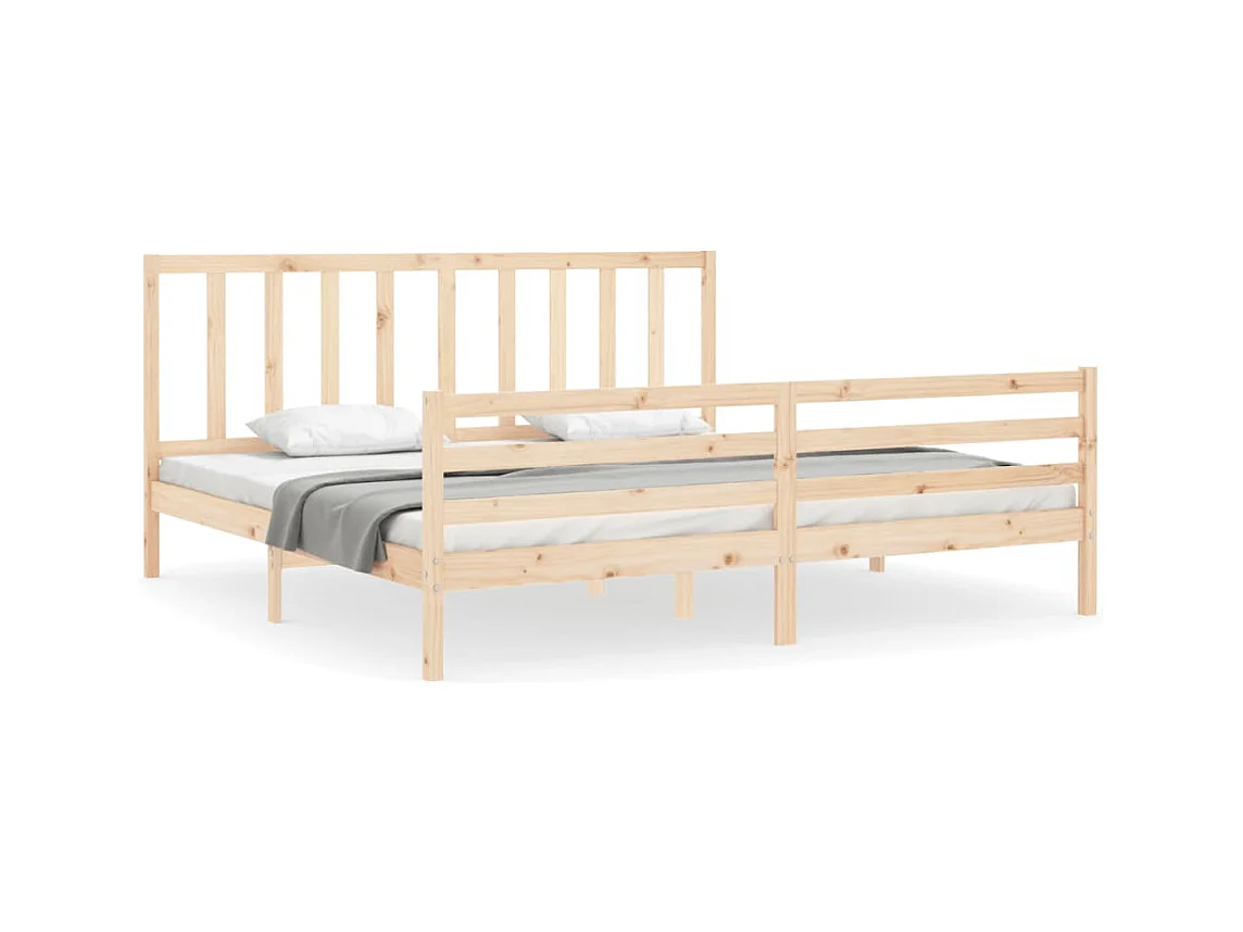 Cadre de lit sans matelas 200x200 cm bois massif de pin