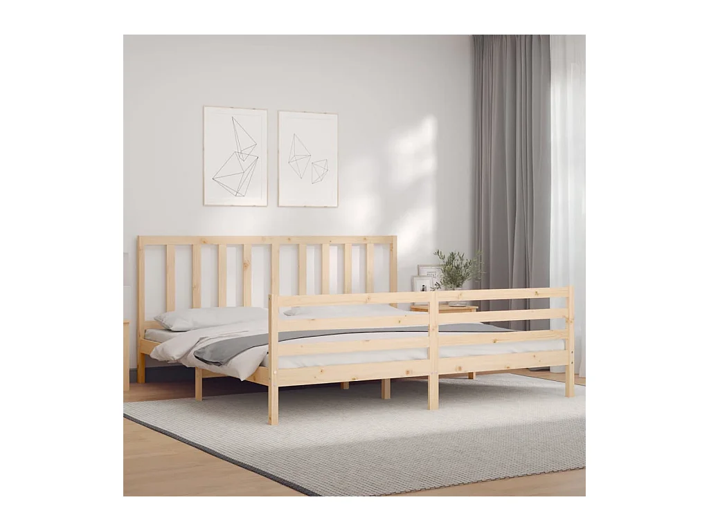 Cadre de lit sans matelas 200x200 cm bois massif de pin