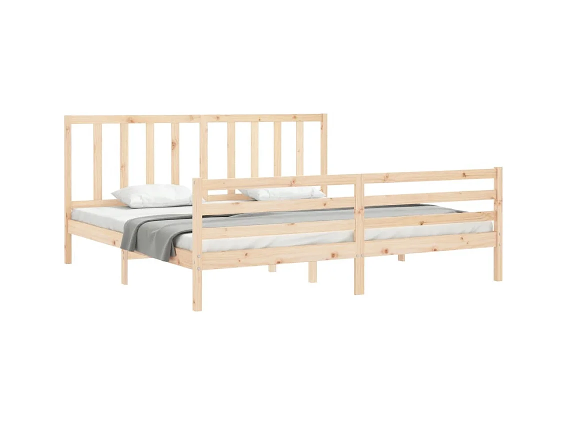 Cadre de lit sans matelas 200x200 cm bois massif de pin