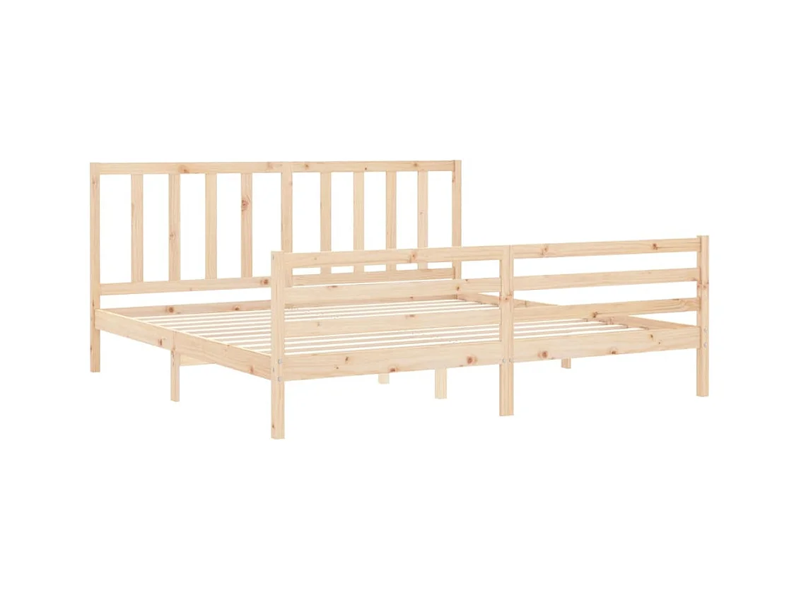 Cadre de lit sans matelas 200x200 cm bois massif de pin