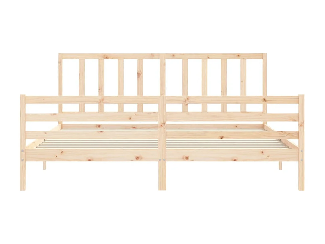Cadre de lit sans matelas 200x200 cm bois massif de pin