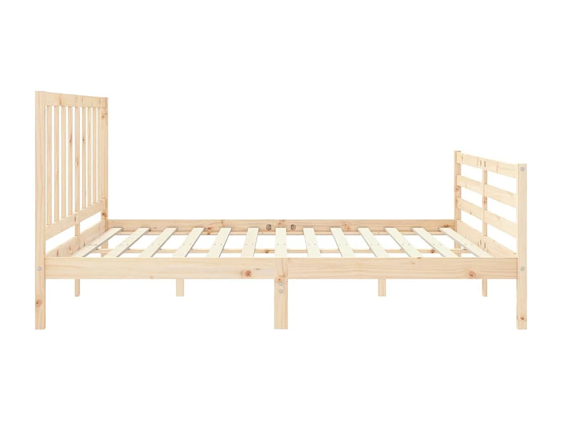 Cadre de lit sans matelas 200x200 cm bois massif de pin