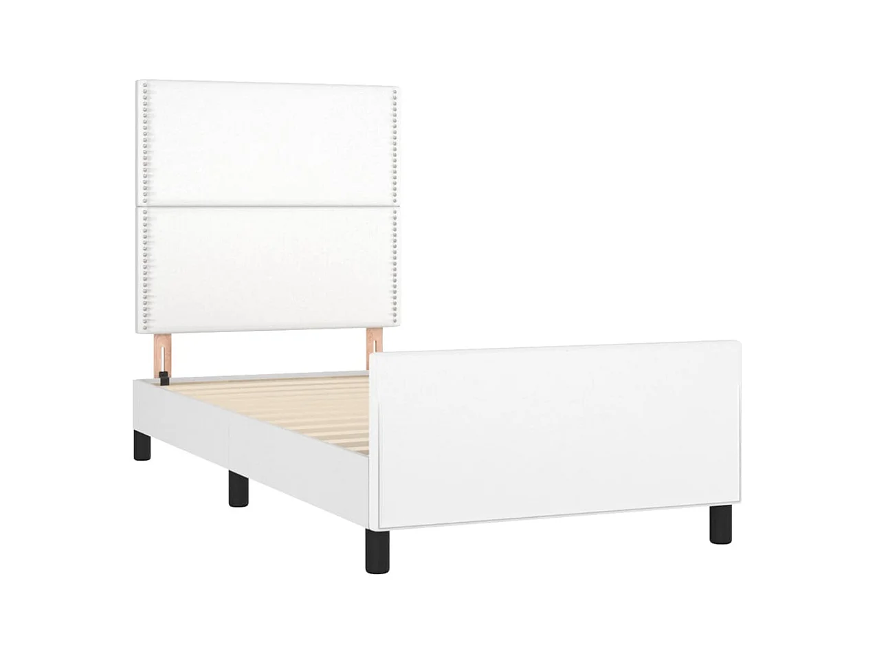 Cadre de lit sans matelas blanc 80x200 cm similicuir