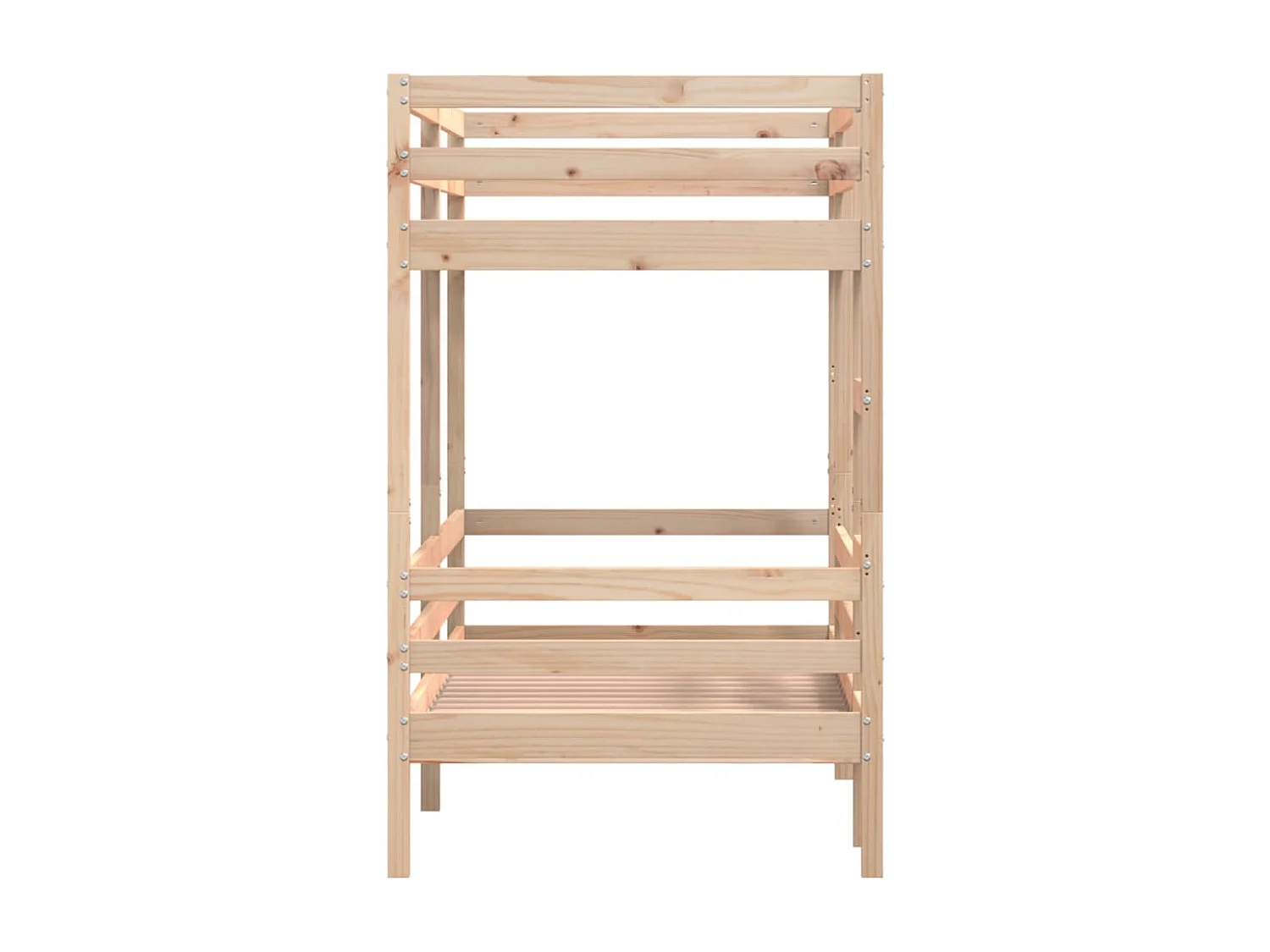 Letto a castello senza materasso 80x200 cm in legno massello di pino