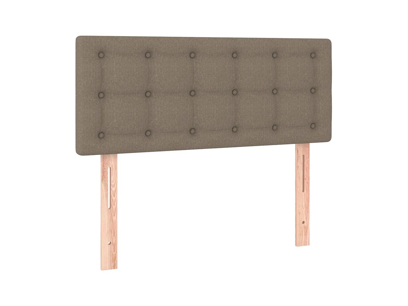Rete a doghe con materasso in tessuto Taupe 90x190 cm