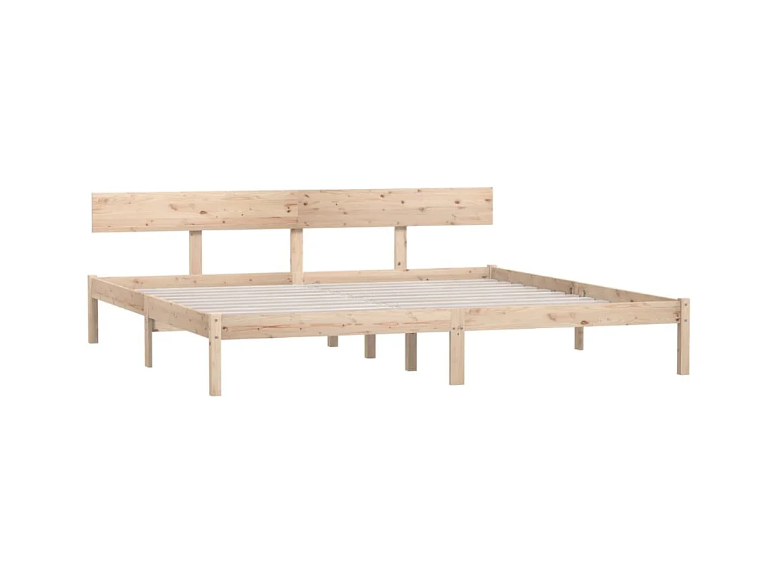 Cadre de lit sans matelas bois massif 200x200 cm