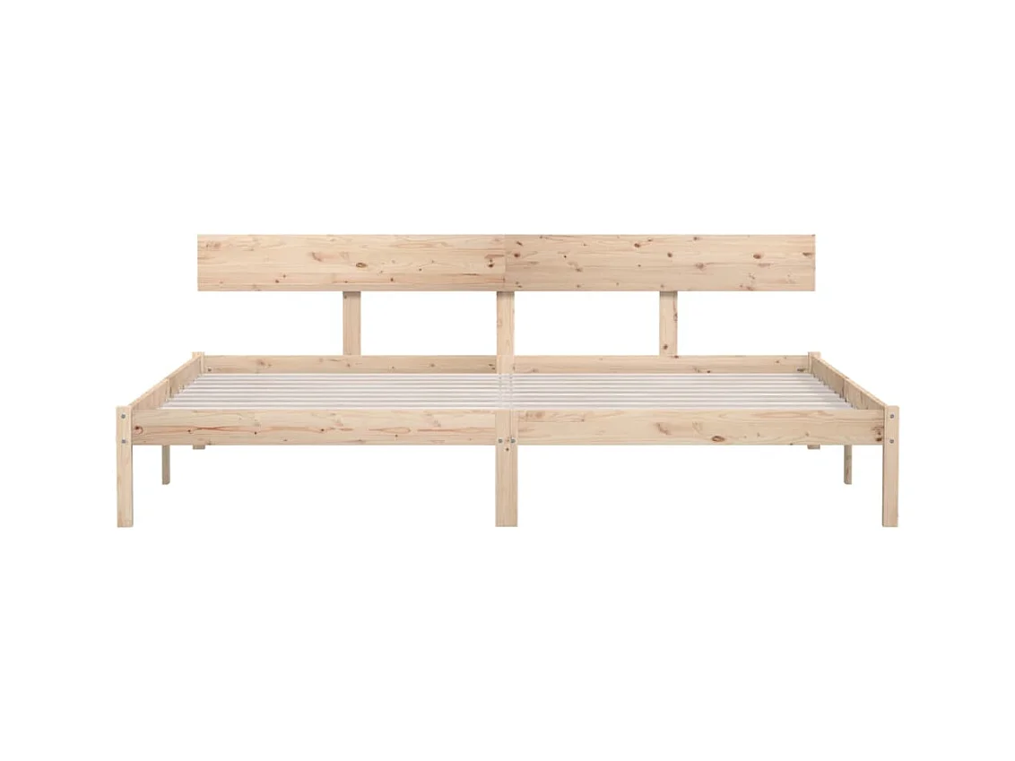 Cadre de lit sans matelas bois massif 200x200 cm