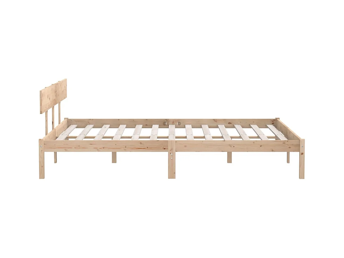 Cadre de lit sans matelas bois massif 200x200 cm