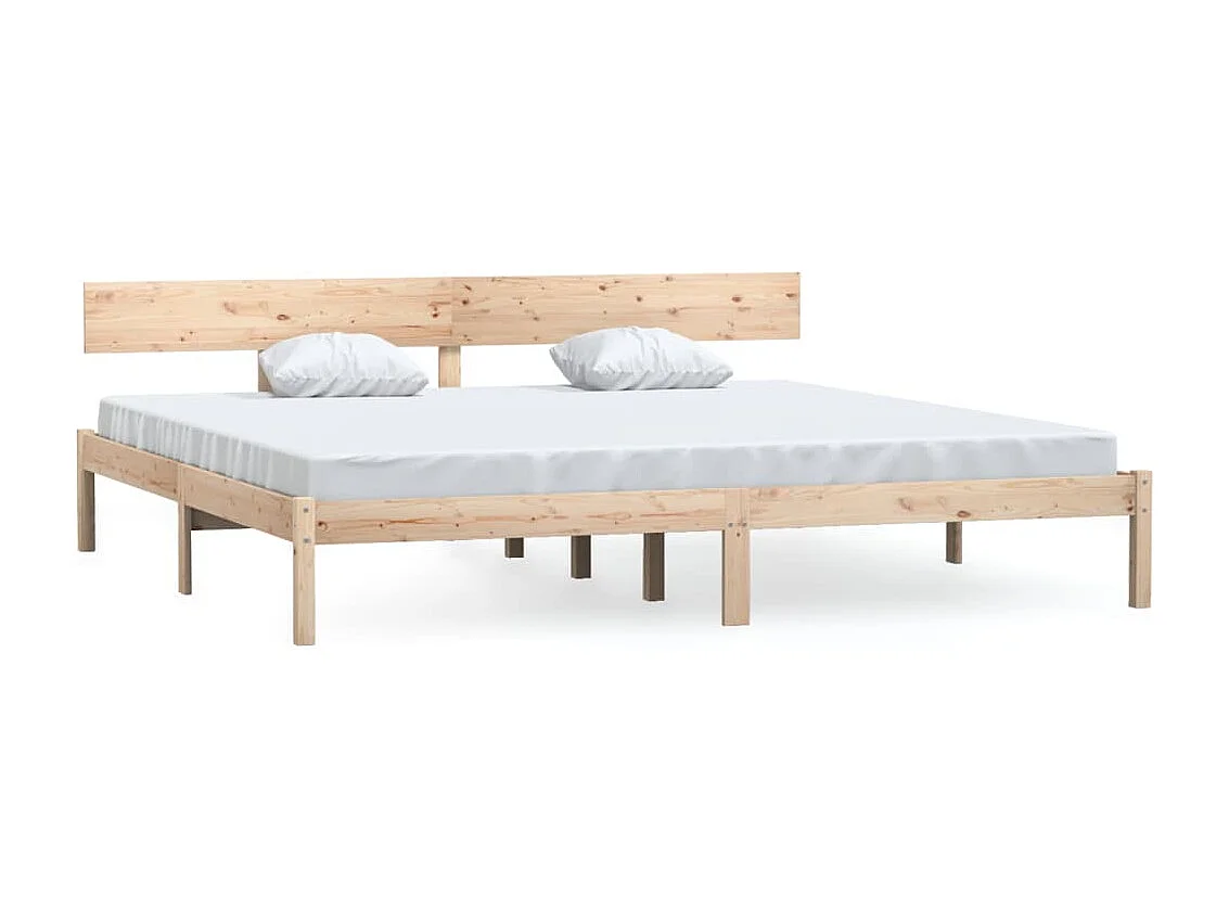Struttura letto senza materasso in legno massello 200x200 cm