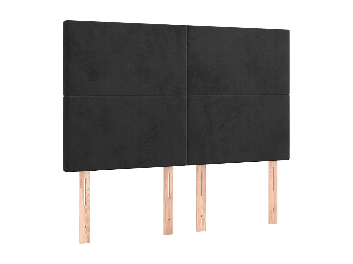 Struttura letto senza materasso nero 140x190 cm velluto