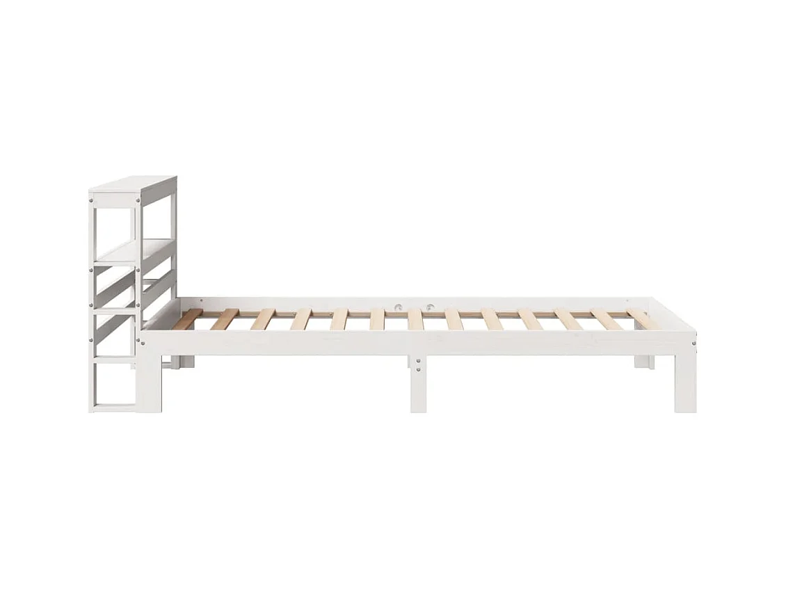 Bedframe met hoofdbord zonder matras wit 90x200 cm