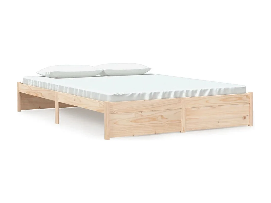 Estructura de cama de madera maciza sin colchón 160x200 cm