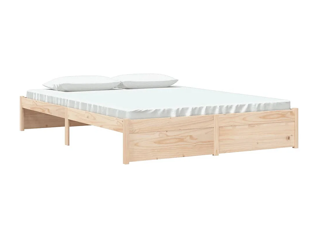 Estructura de cama de madera maciza sin colchón 160x200 cm
