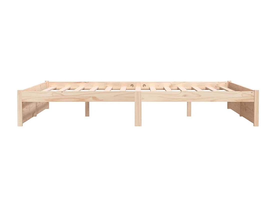 Estructura de cama de madera maciza sin colchón 160x200 cm