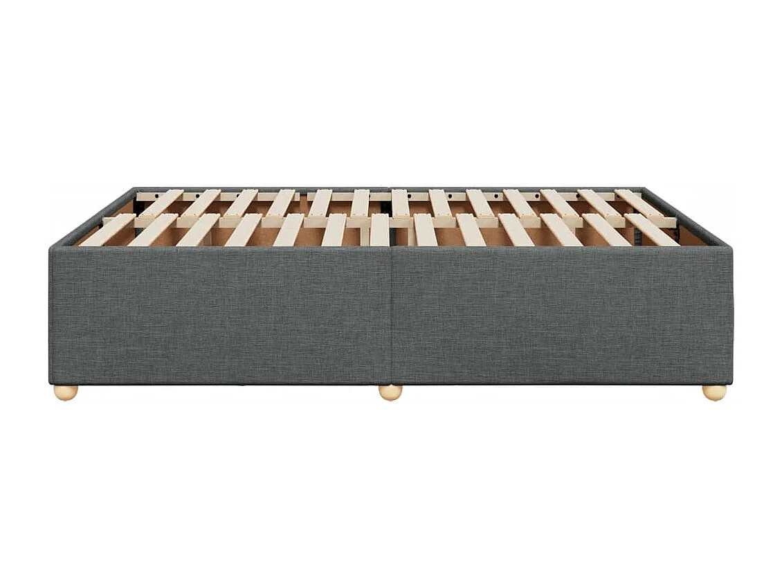 Struttura letto senza materasso grigio scuro tessuto 140x190 cm