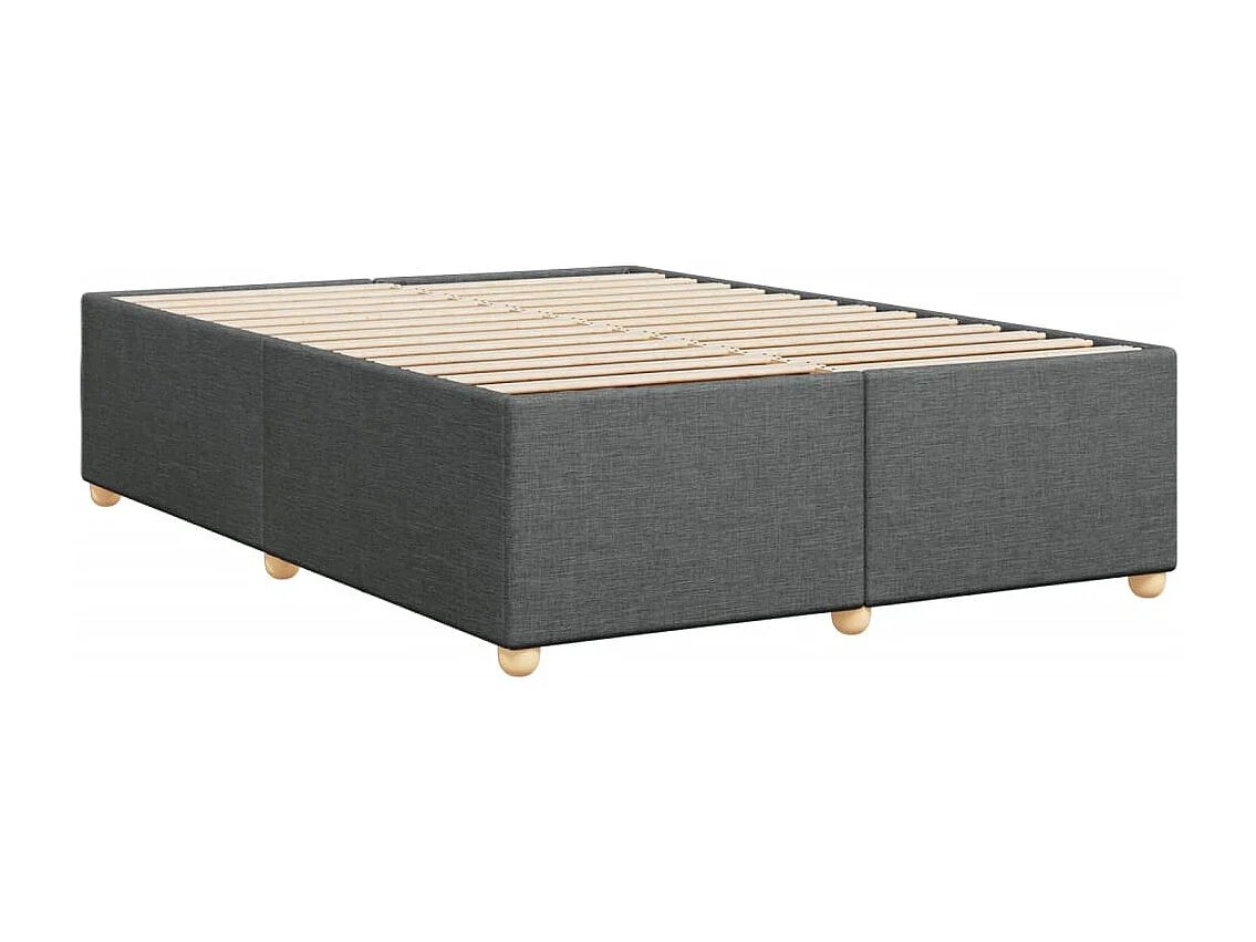 Struttura letto senza materasso grigio scuro tessuto 140x190 cm