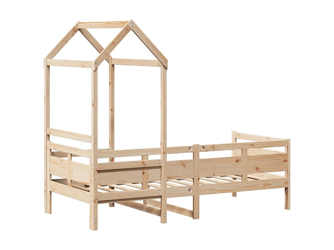 Dagbed met dak zonder matras 80x200 cm massief hout