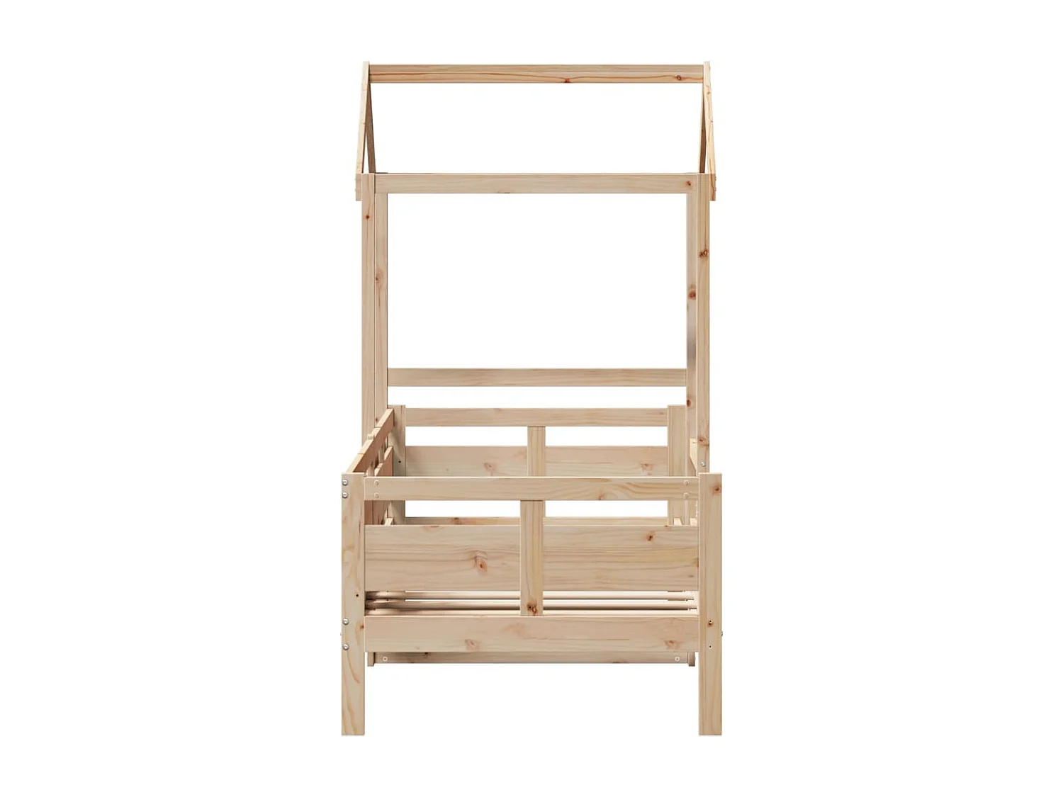 Cama de día con techo sin colchón 80x200 cm madera maciza