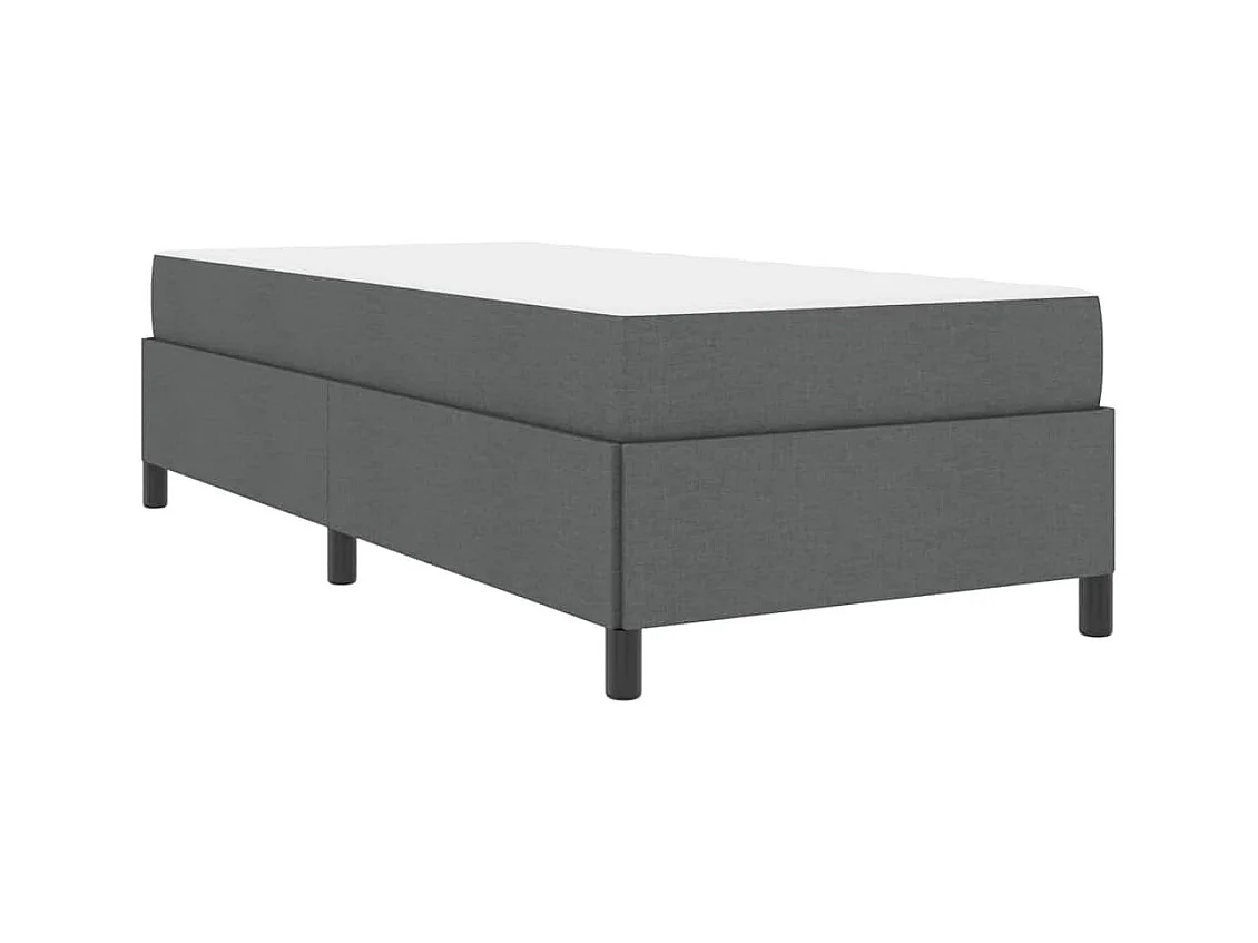 Boxspringbett 100 x 200 cm, dunkelgrau und schwarz