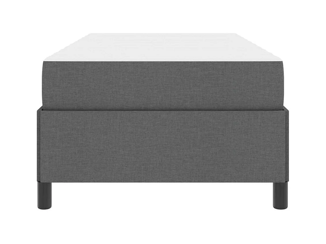 Boxspringbett 100 x 200 cm, dunkelgrau und schwarz