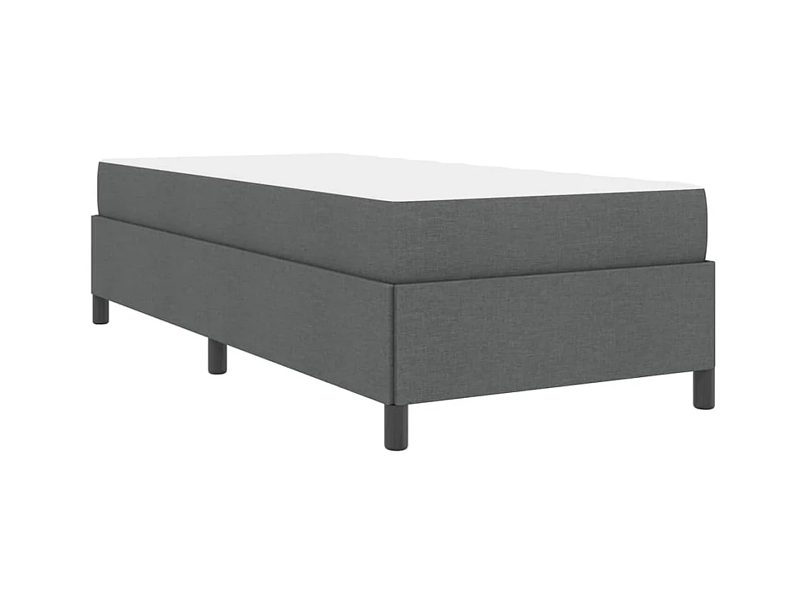 Boxspringbett 100 x 200 cm, dunkelgrau und schwarz