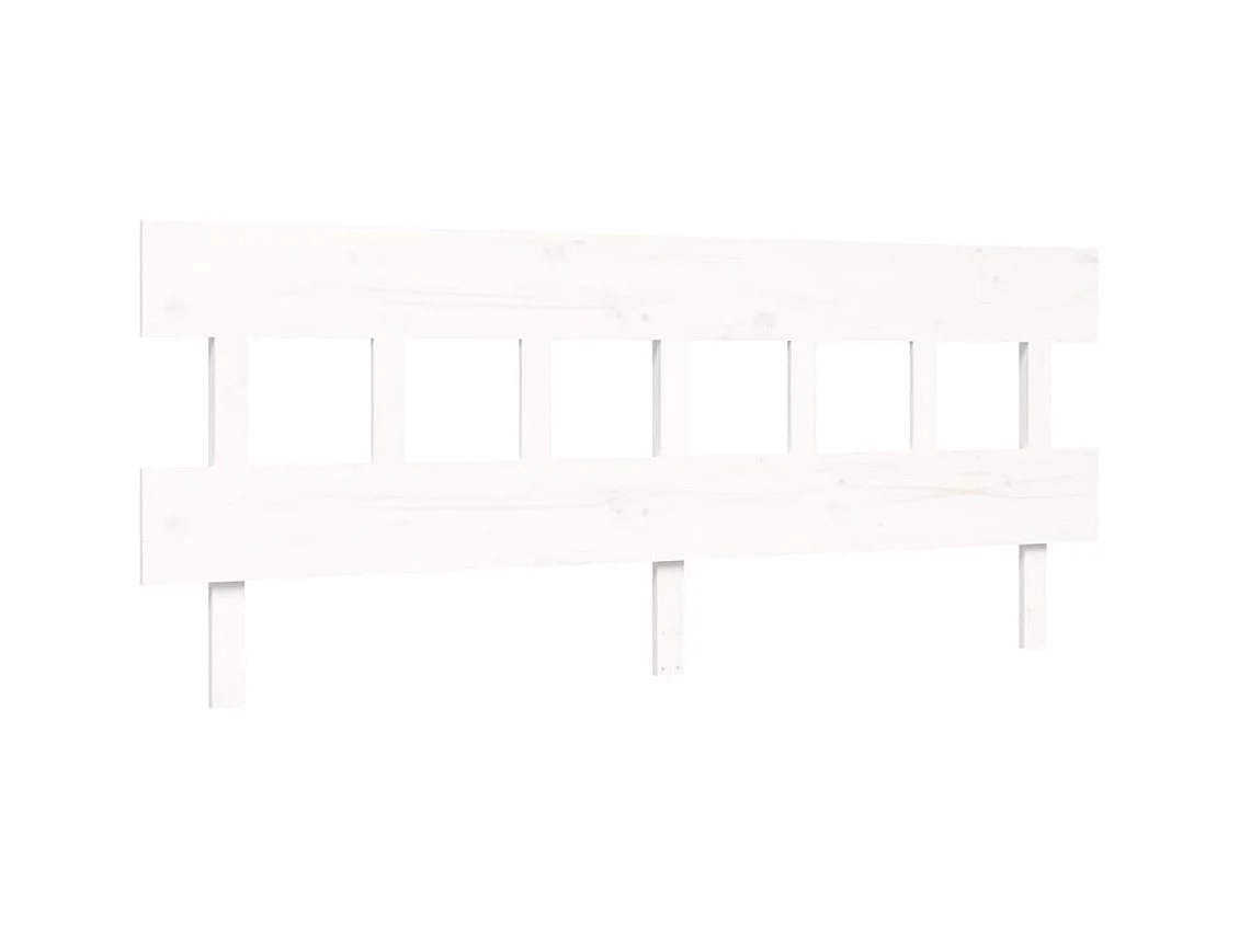 Bedframe zonder matras wit 200x200 cm massief hout