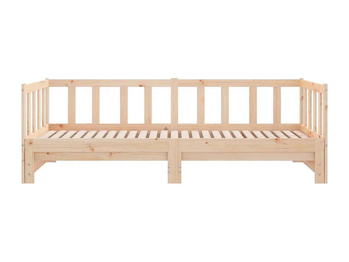 Schuifbed 2x(80x200) cm Massief grenenhout