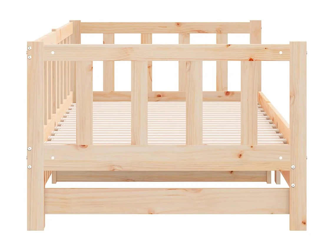 Lit coulissant 2x(80x200) cm Bois de pin massif