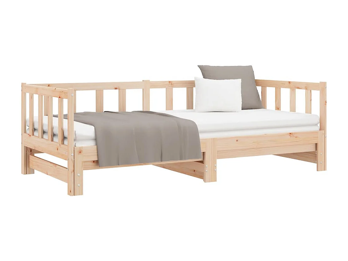 Lit coulissant 2x(80x200) cm Bois de pin massif