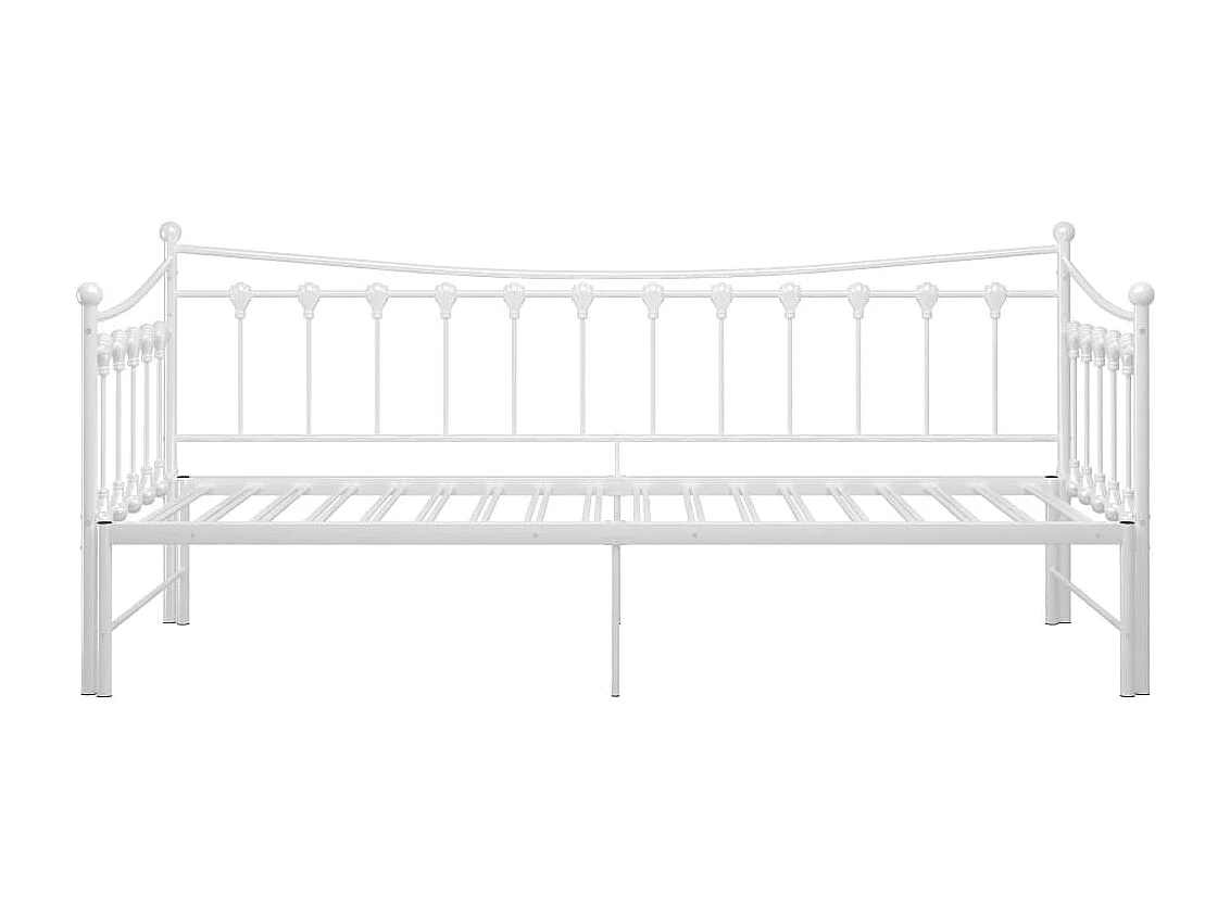 Cadre de canapé-lit extensible sans matelas blanc 90x200 cm
