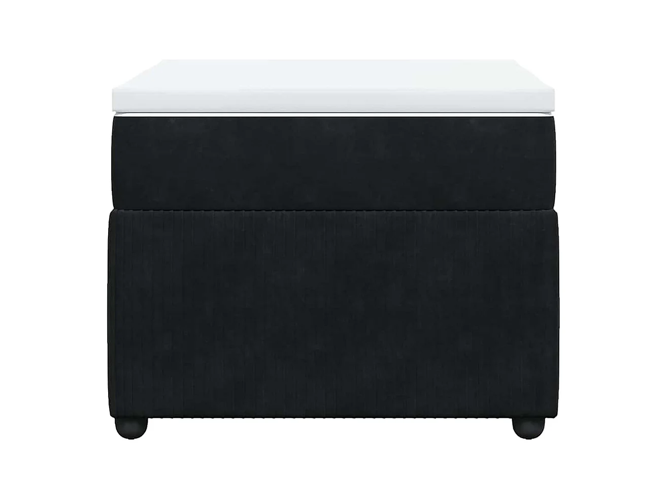 Lattenbodem en matras Zwart 80x200 cm Fluweel