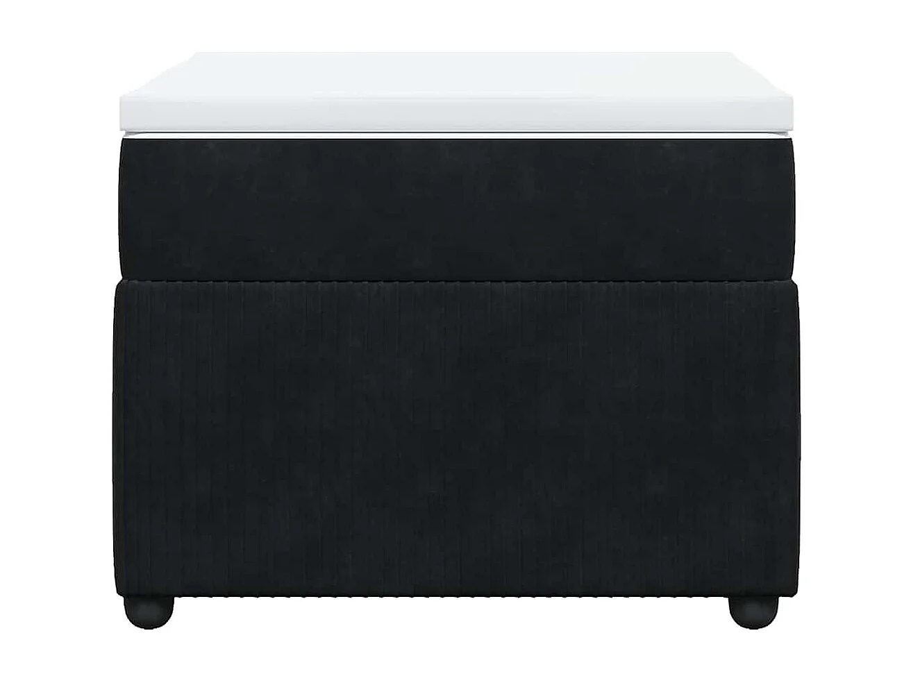 Somier de láminas y colchón Terciopelo Negro 80x200 cm