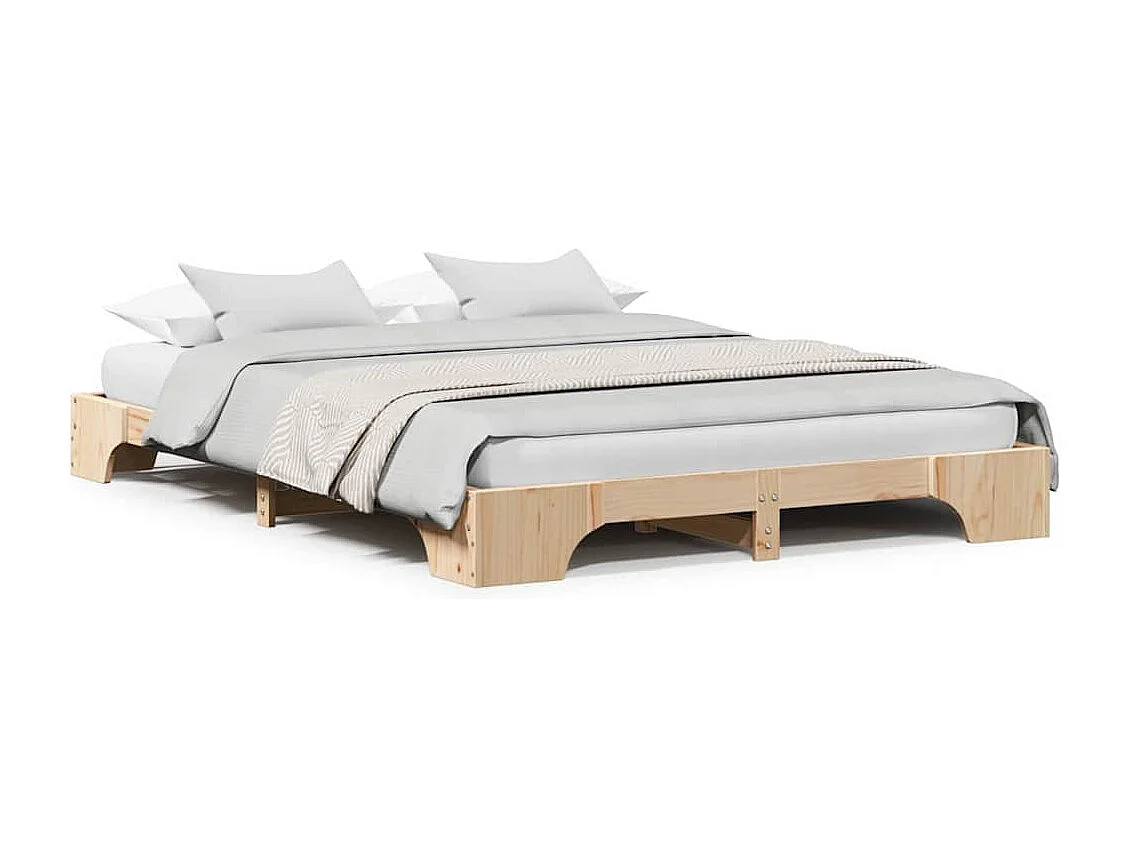 Cadre de lit Pin massif 140 x 200 cm Bois massif en pin