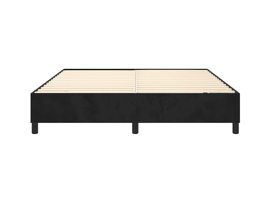 Cadre de lit sans matelas noir 200x200 cm velours