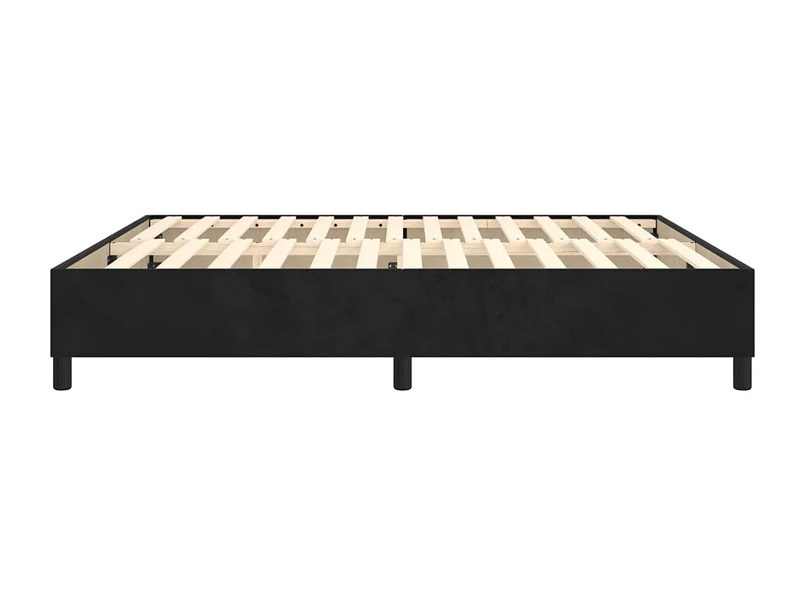 Cadre de lit sans matelas noir 200x200 cm velours