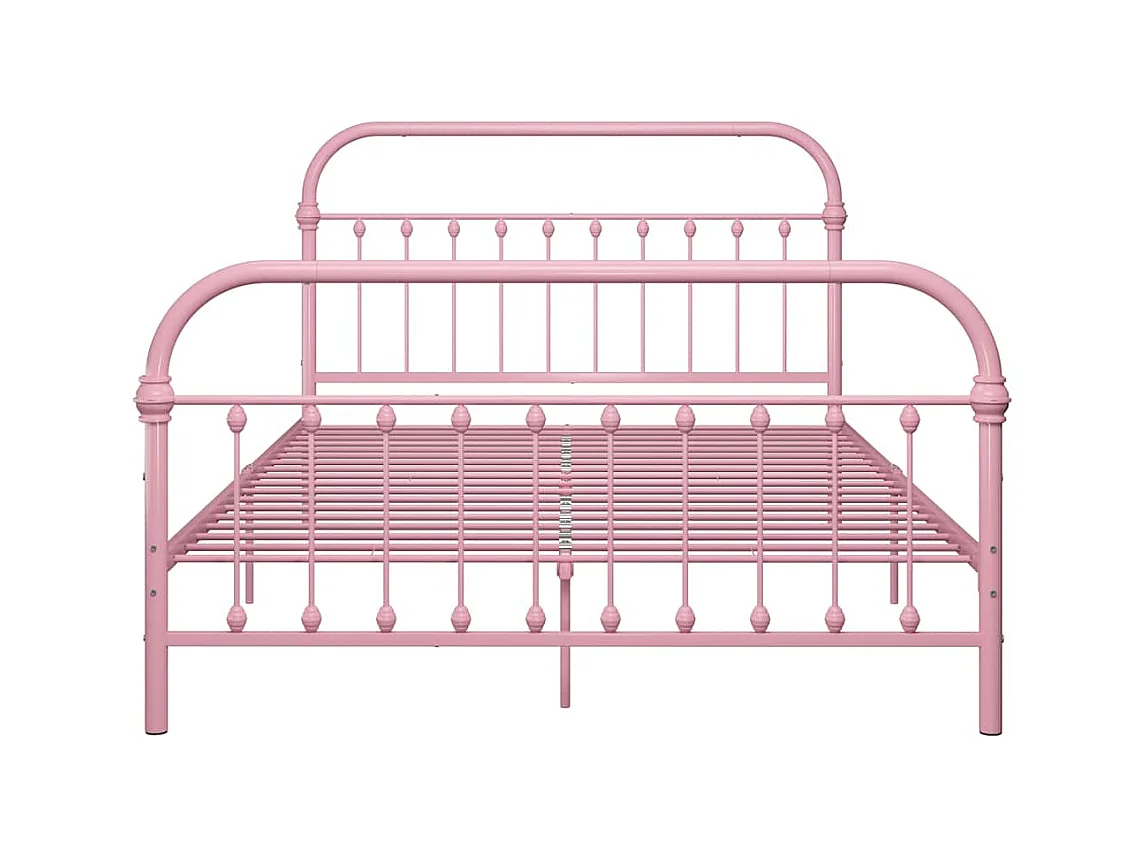 Roze metalen bedframe zonder matras 120x200 cm