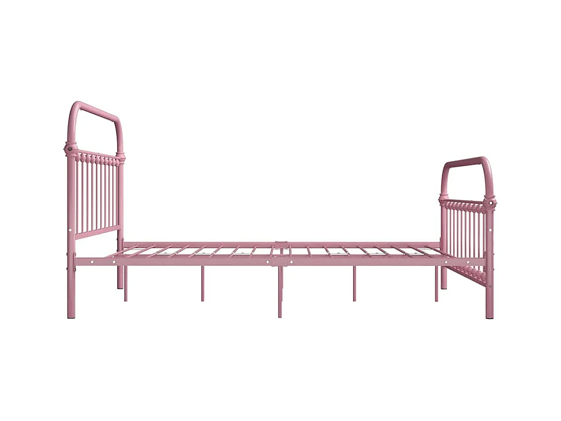 Roze metalen bedframe zonder matras 120x200 cm