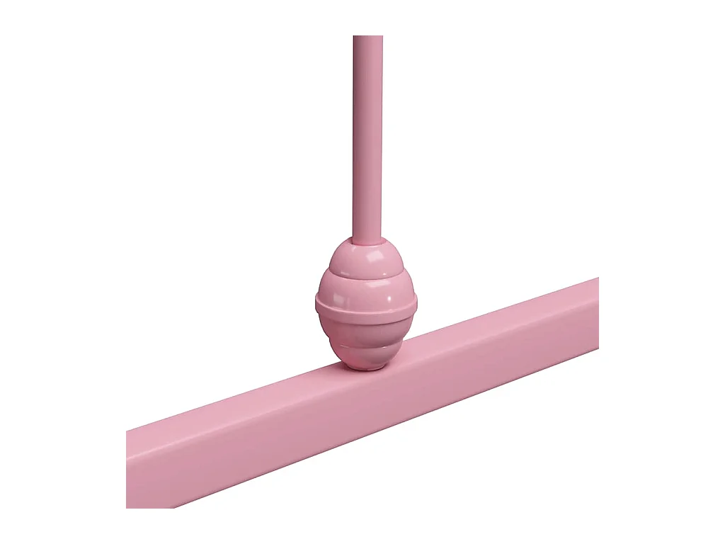 Roze metalen bedframe zonder matras 120x200 cm