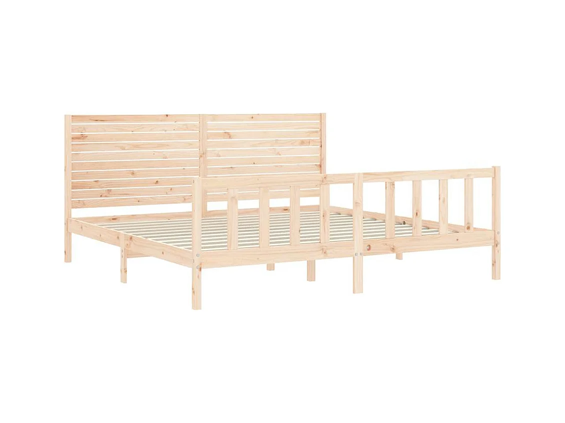 Cadre de lit sans matelas 200x200 cm bois massif de pin