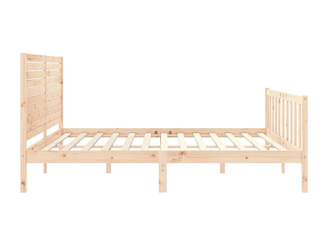 Cadre de lit sans matelas 200x200 cm bois massif de pin