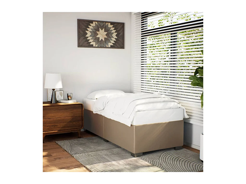 Bedframe zonder matras cappuccino 90x200 cm kunstleer