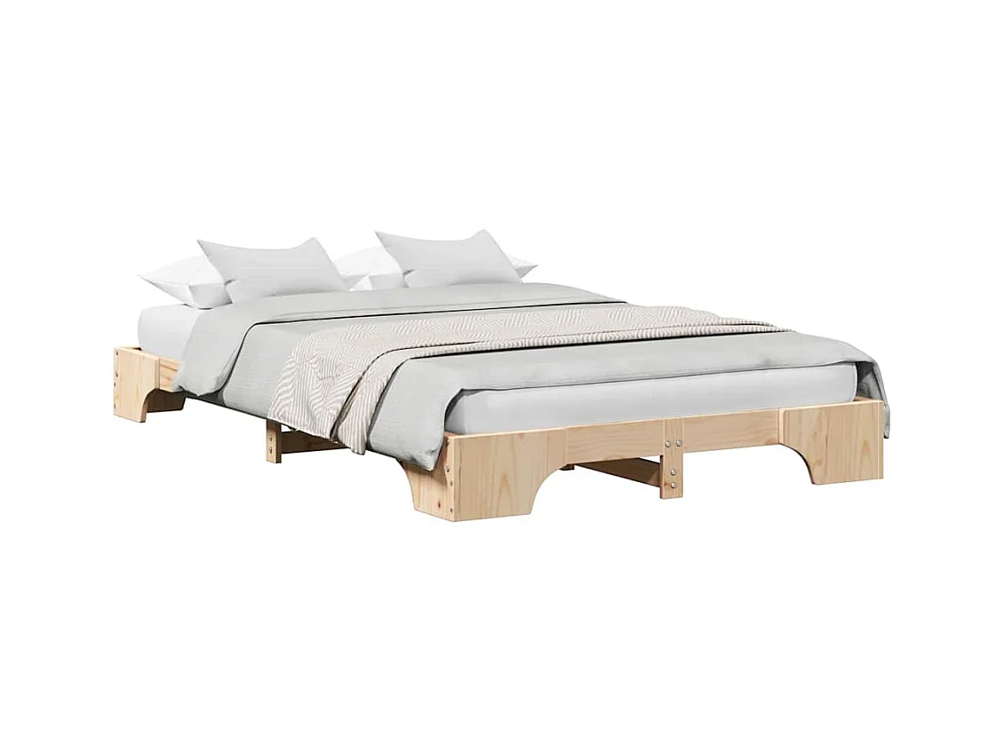 Bedframe van massief grenenhout 120 x 200 cm Massief grenenhout