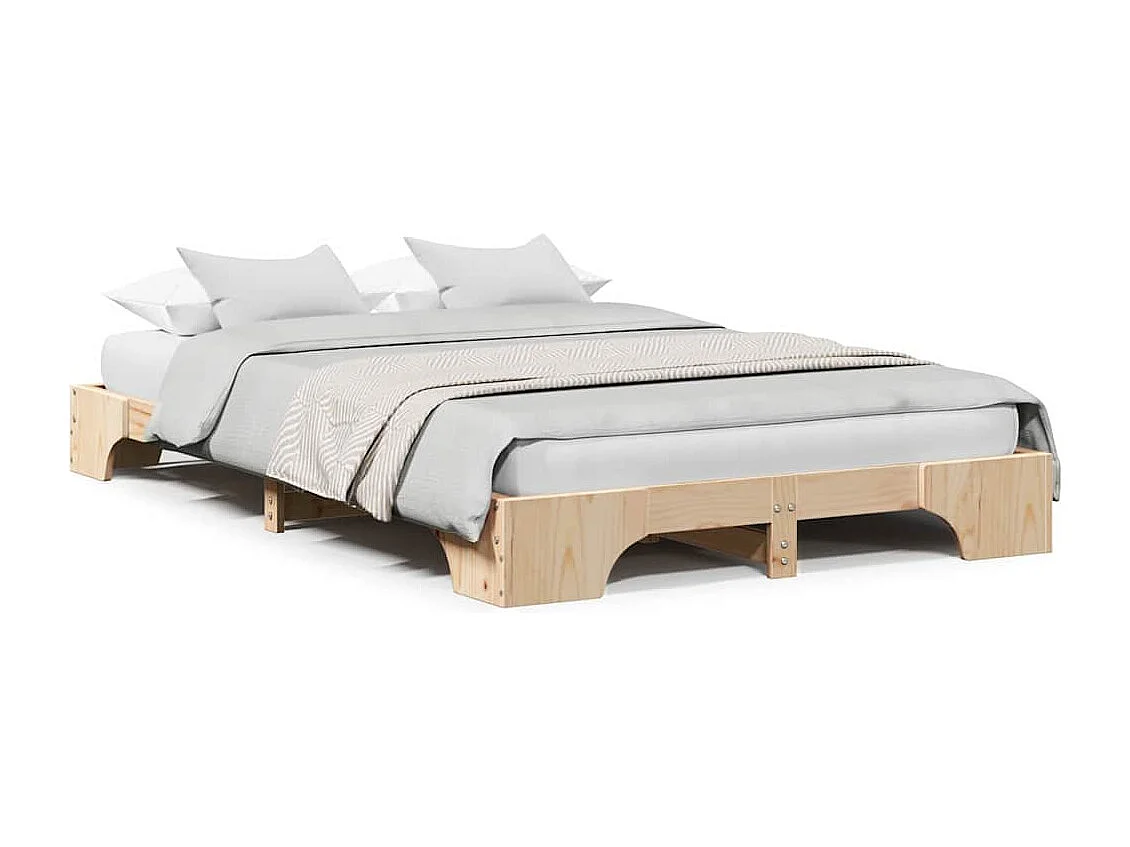 Cadre de lit Pin massif 120 x 200 cm Bois massif en pin