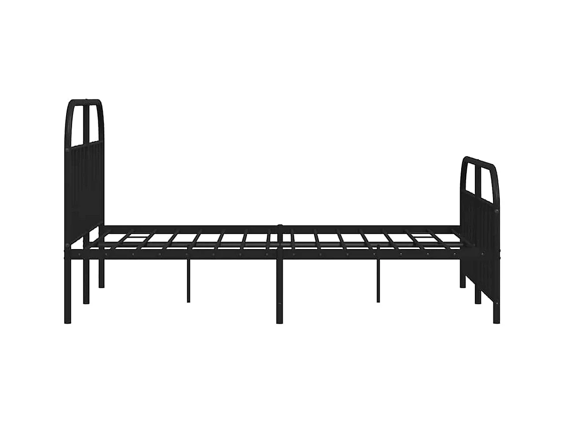 Metalen bedframe zonder matras met zwart voeteneinde 160x200cm