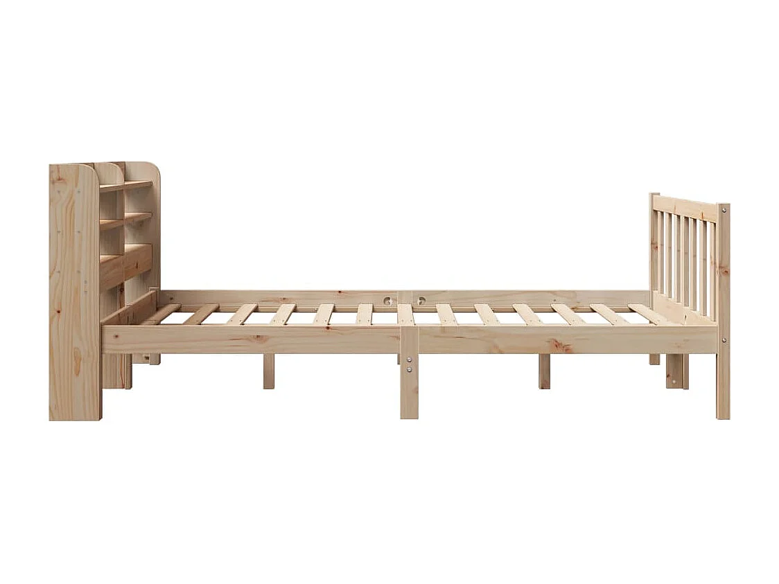 Estructura de cama sin colchón 140x200 cm madera maciza de pino